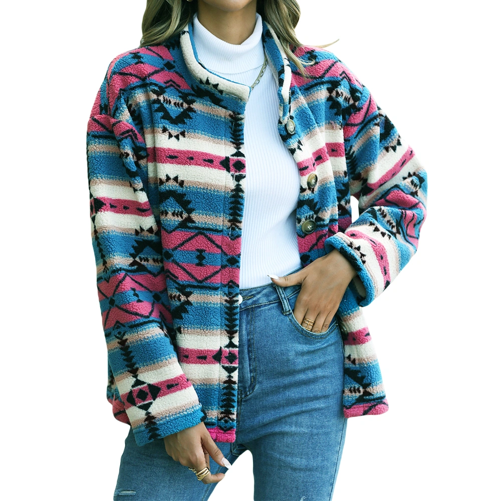 Women's Spring Long Sleeve Pattern Print Single-breasted Outerwear