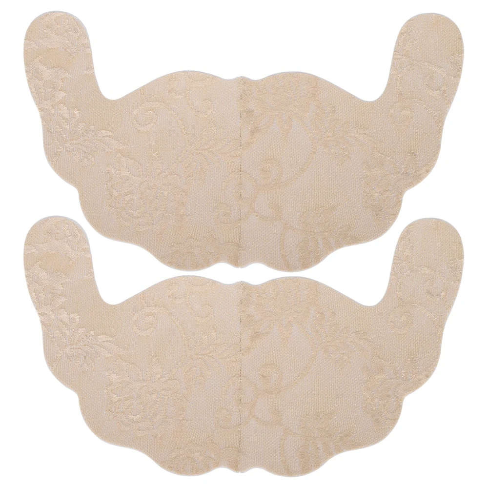 Nipple Cover Stickers Disposable SelfAdhesive Lace Invisible UShaped Underwear Bra Pads(Khaki C)