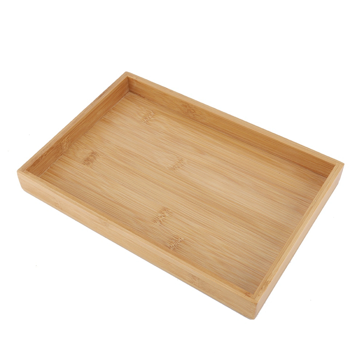 Japanese Style Rectangular Fruit Tea Food Serving Tray for Restaurant Home (28*19.5*3cm)