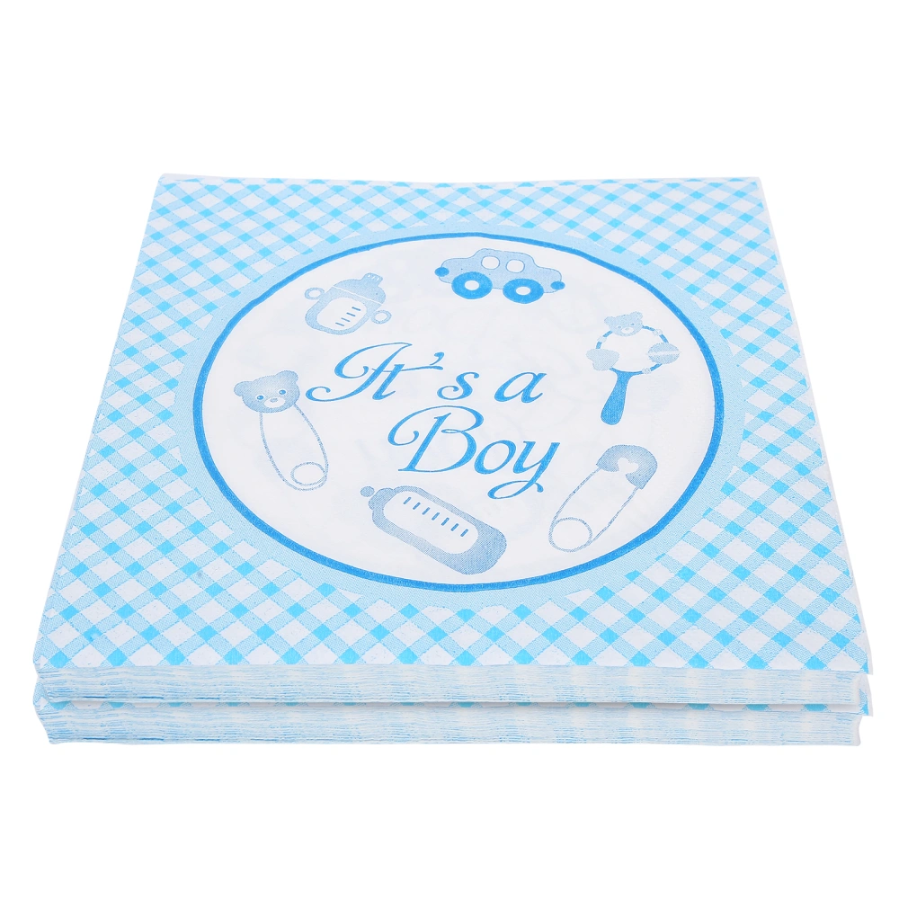 Luncheon Napkins Boy Christening Baptism Paper for Luncheon Decoration CelebrationIt's A Boy