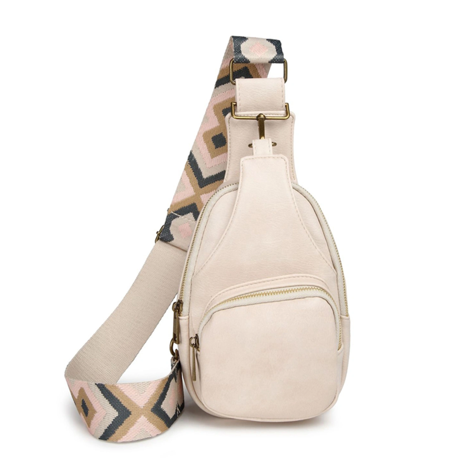 Women Crossbody Sling Bag Retro PU Chest Shoulder Bag Fanny Packs