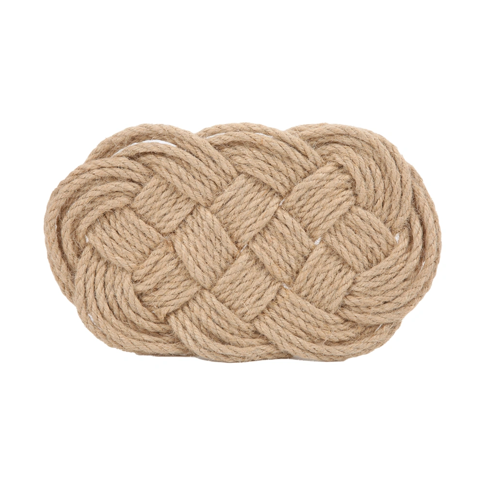 Braided Cup Coasters Absorbent Woven Cotton Drink Coasters for Kitchen Table UseOval