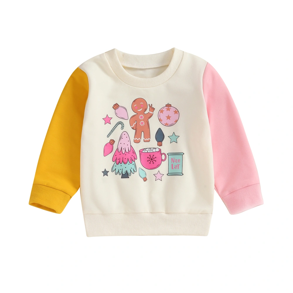 Boy Girl Christmas Sweatshirt Long Sleeve Cartoon Print Pullover