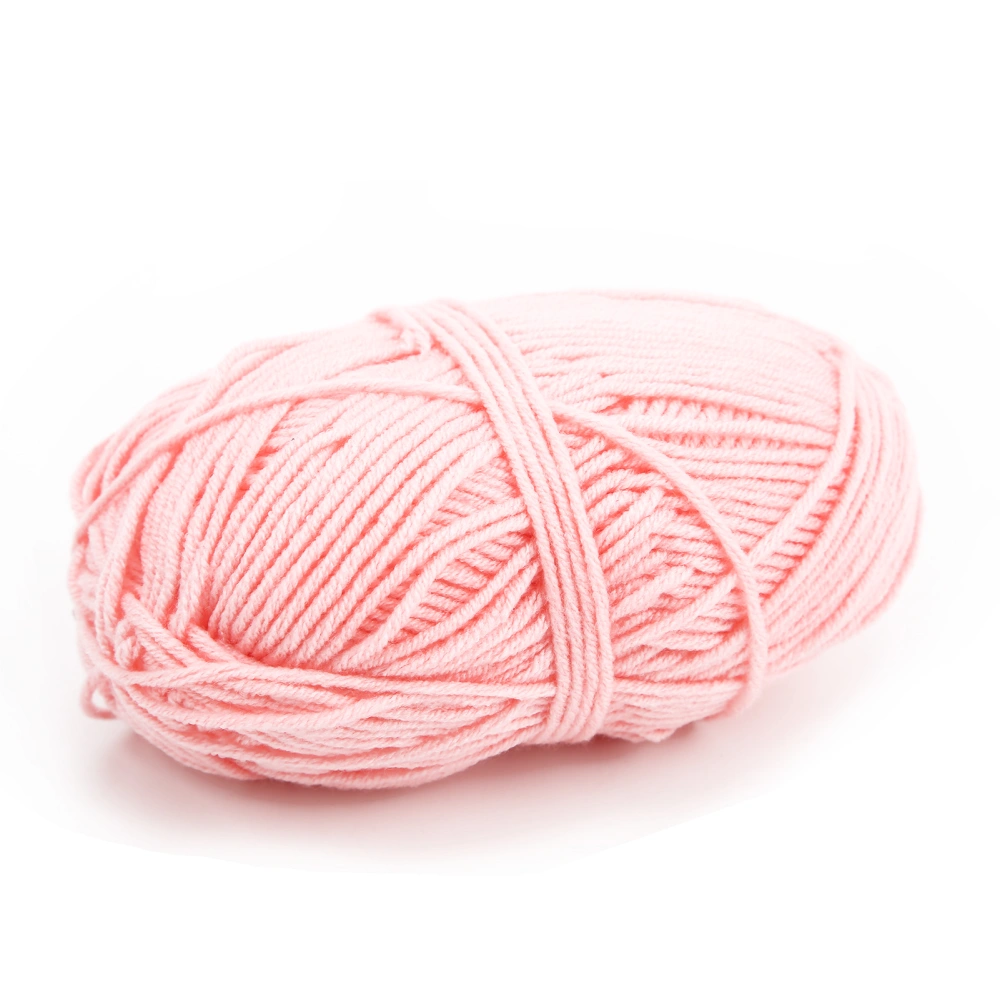 Crochet Yarn Soft SkinFriendly Level Cotton Wool for Knitting DIY Children Clothes(Pink )