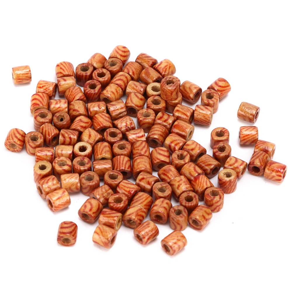 500pcs Painted Wood Beads 5x5mm Loose Barrel Beads for DIY Craft Making Bracelet Necklace