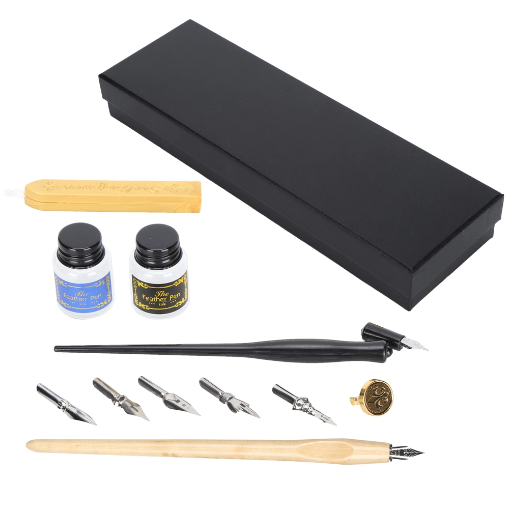 Wood Handle Students Calligraphy Pen Ink Writing Pen Nibs Calligraphy Tool Set for Beginners3#