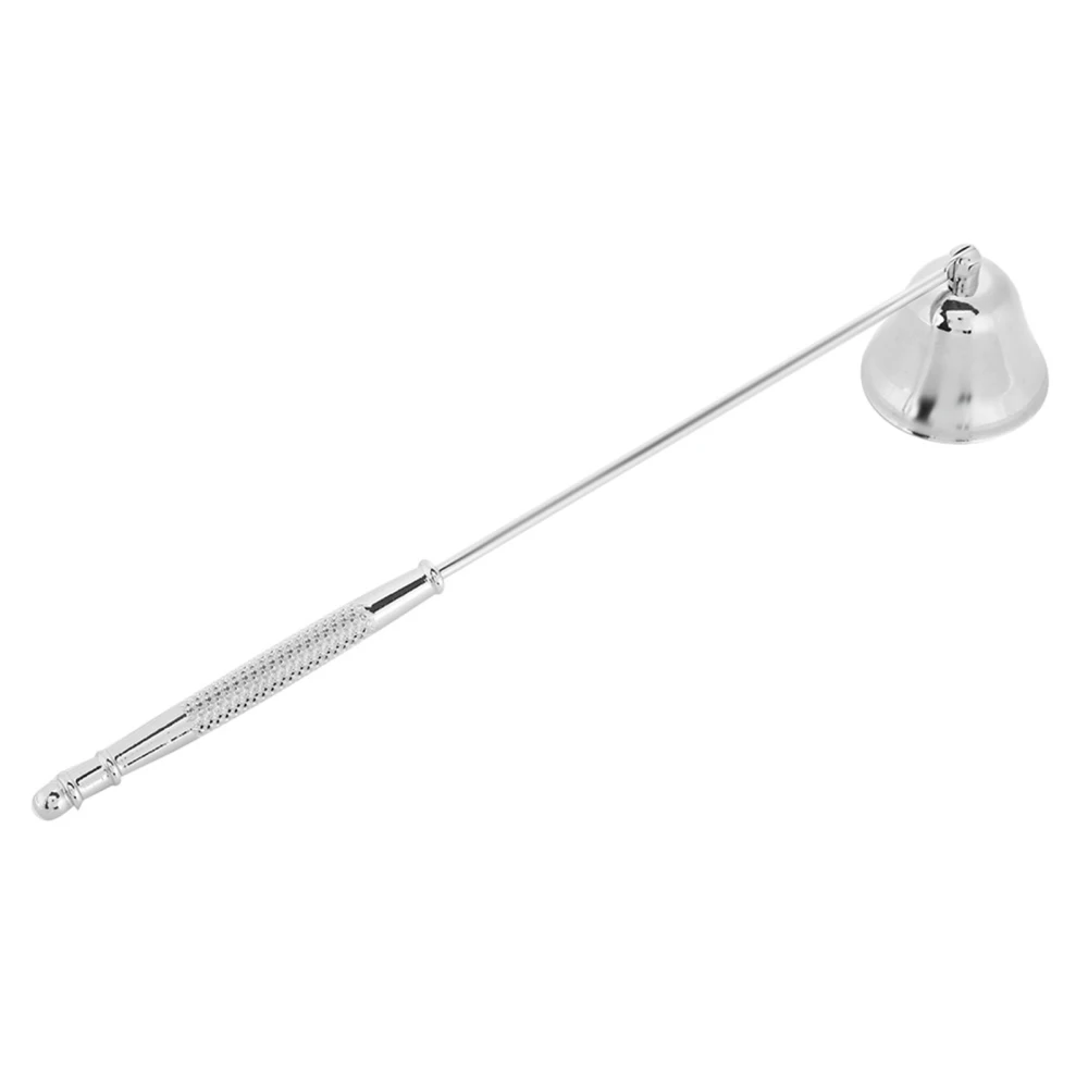 1Pcs Fashion Stainless Steel Bell Shaped Candle Snuffer Wick Trimmer Cover Hand Tool(sliver)