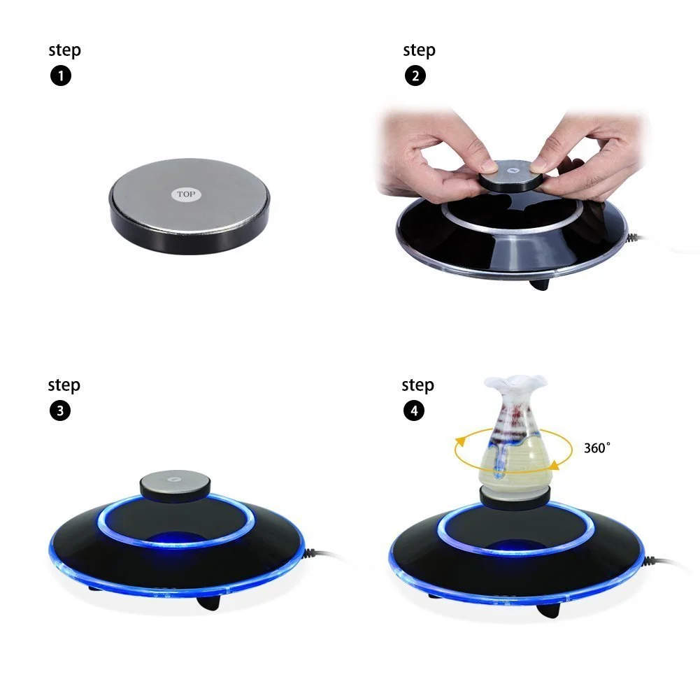 Rotating Platform, Magnetic Levitation Platform LED Maglev Rotating Ion Revolution Platform