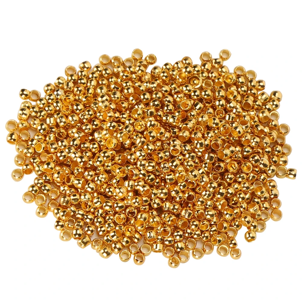 500Pcs Crimp Beads Round Spacer Loose Stopper Terminators Tips for Necklace Bracelet DIYGolden