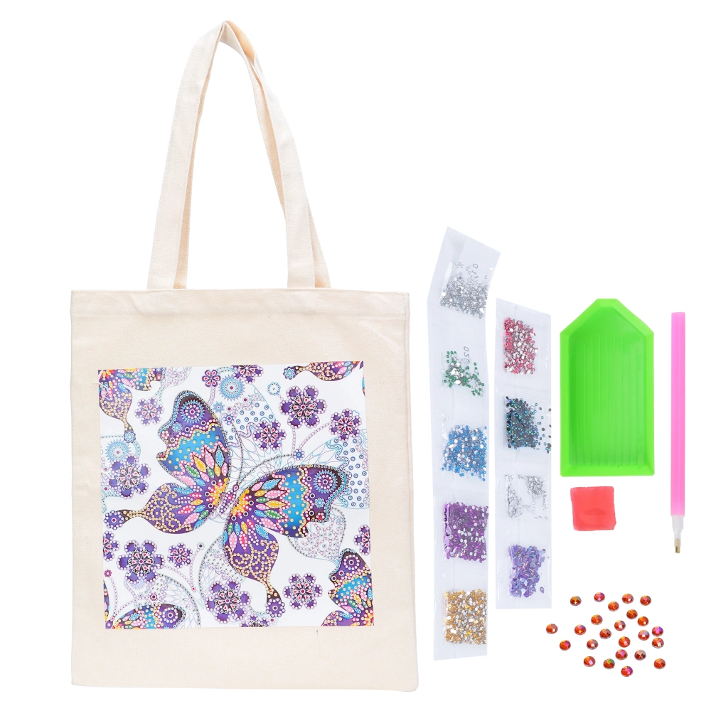 DIY Diamond Painting Shopping Bag Rhinestones Painting Tote Bag with Handles Tool SetBB016