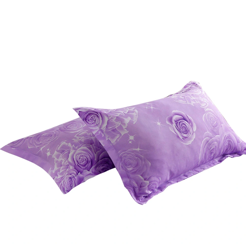 2 Pcs Cotton Polyester Pillow Cases Soft Breathable Pillow Cases Bedding Accessory (48*74cm)