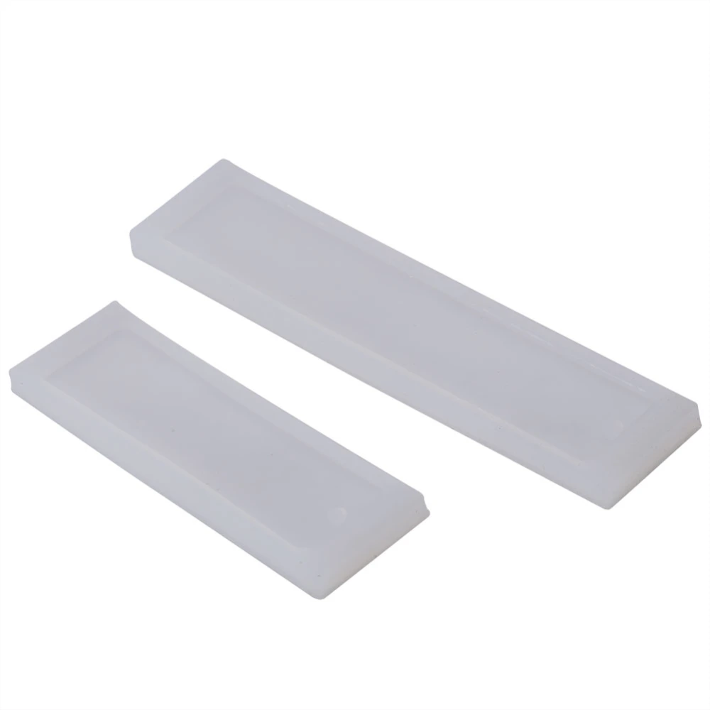 2pcs/set DIY Bookmark Mould Rectangle Silicone Mold Making Epoxy Resin Jewelry Craft Tool