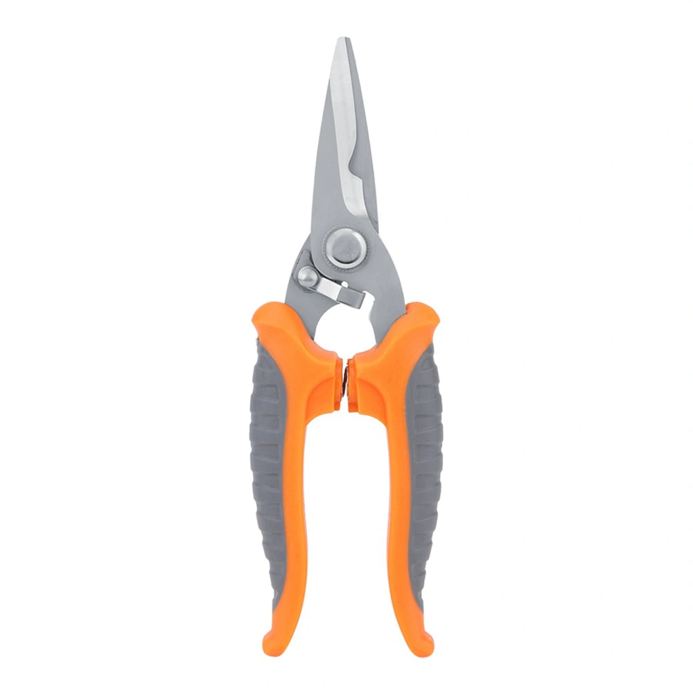 Multi Functional Plant Scissors Pruning Shears Hand Pruner Garden Tools (Orange)