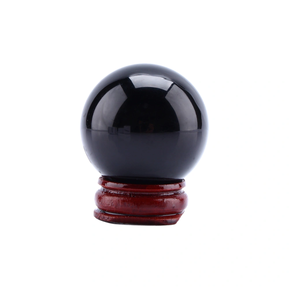 Hot Asian Rare Natural Black Quartz Glass Healing Ball Sphere 40mm+Stand