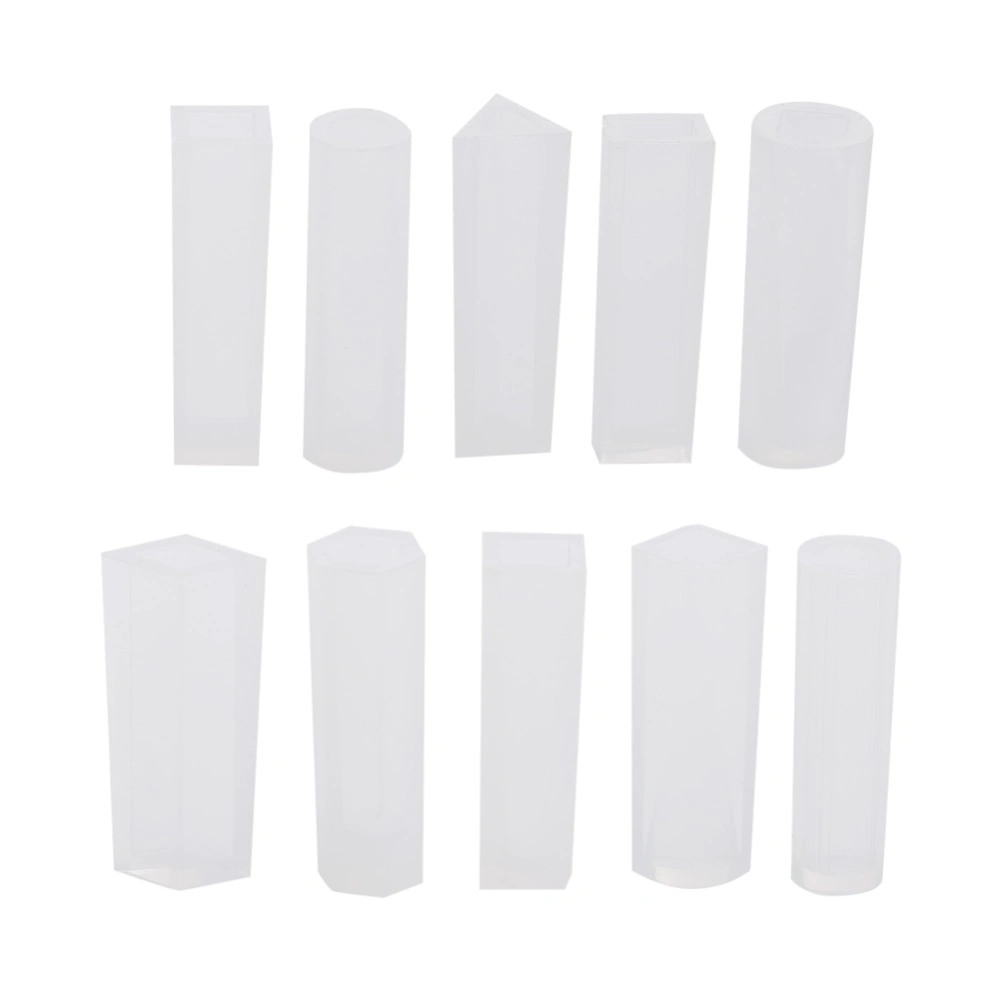 10 pcs/set DIY Jewely Cylinders Stripe Silicone Mold Carft Tool for Making Resin Pendant