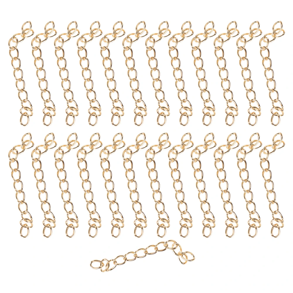 25Pcs Jewelry Extension Chain 5cm Tail Extender for Necklace Bracelet Earing DIY