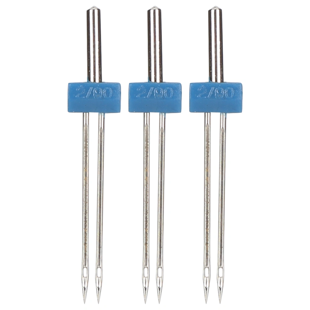 3Pcs Double Needles Pins Stainless Steel Threading and Hooking Stitches Sewing Accessories2mm‑3Pcs/Bag