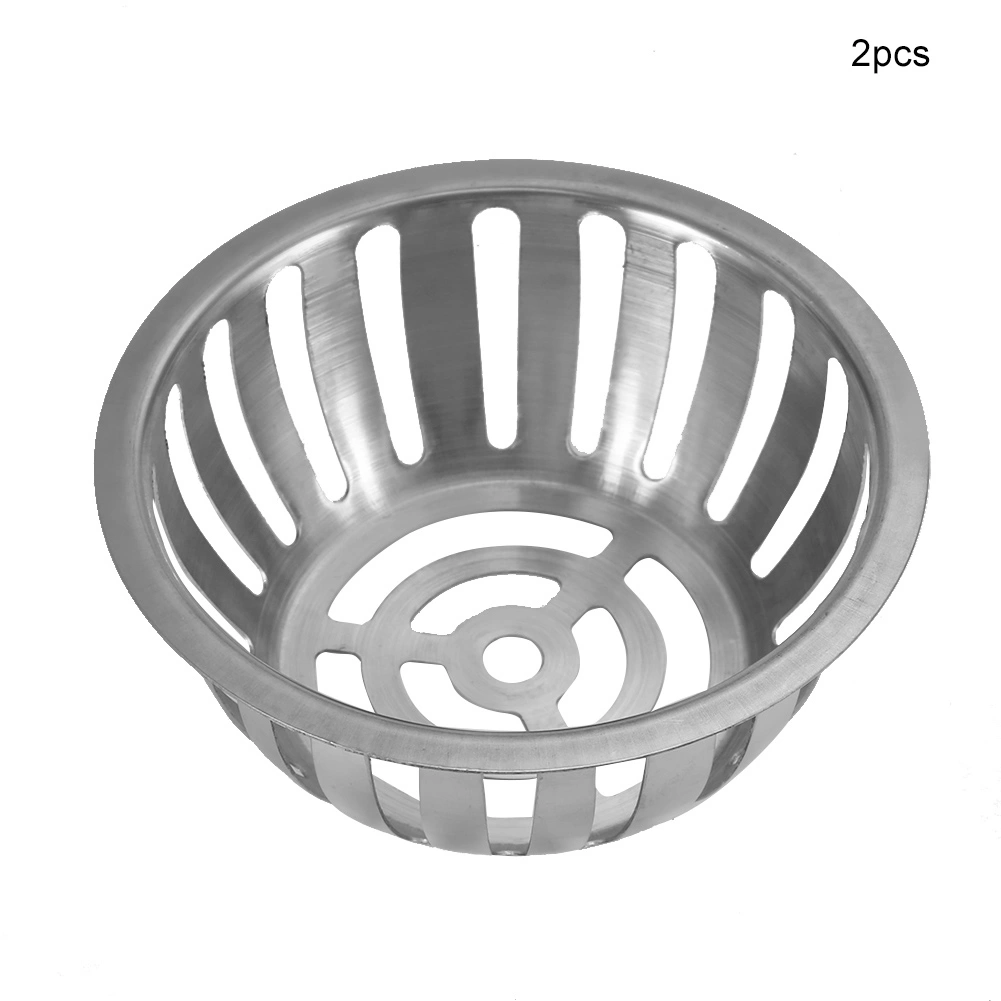 2pcs Stainless Steel Round Shape Anti blocking Roof Drain Floor Drain for Garden Balcony(125mm)