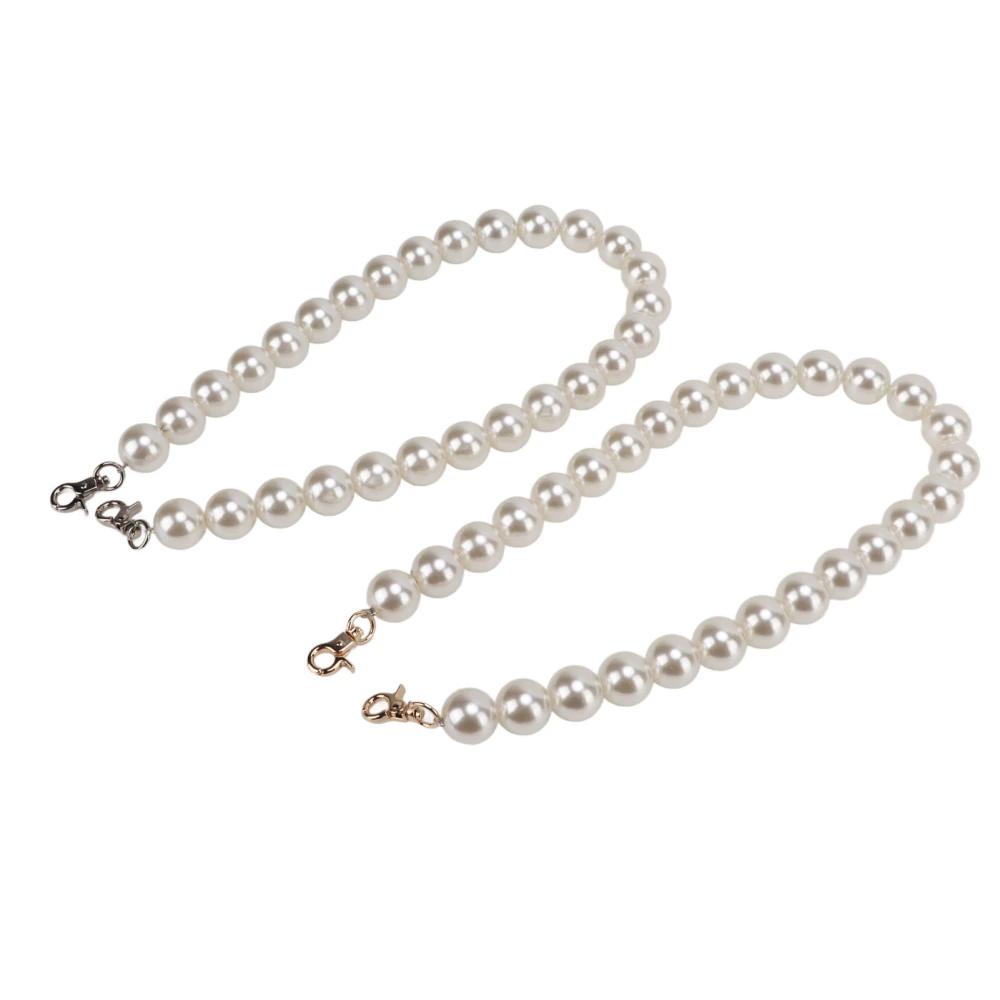 2Pcs Pearl Bead Bag Chain 60cm Workmanship Easily Install Detachable Bag Chain Accessories for Wallets Handbags20mm