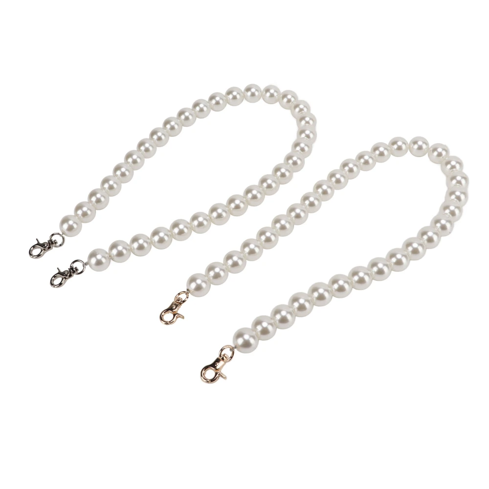 2Pcs Pearl Bead Bag Chain 60cm Workmanship Easily Install Detachable Bag Chain Accessories for Wallets Handbags18mm