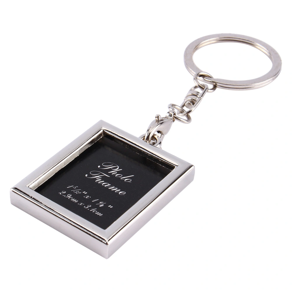 Cute Mini Creative Metal Alloy Insert Photo Picture Frame Keyring Keychain Gift