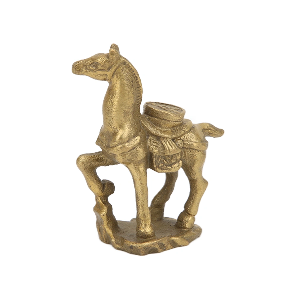 Copper Horse Ornaments Exquisite Durable Retro Craft Statue for Office Living Room Decoration