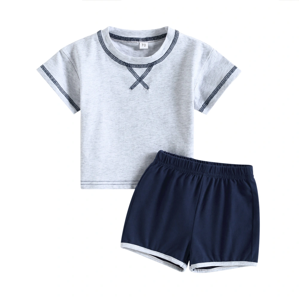 Girls Boys Pants Casual Party Short Sleeve Tops + Pants Suit 