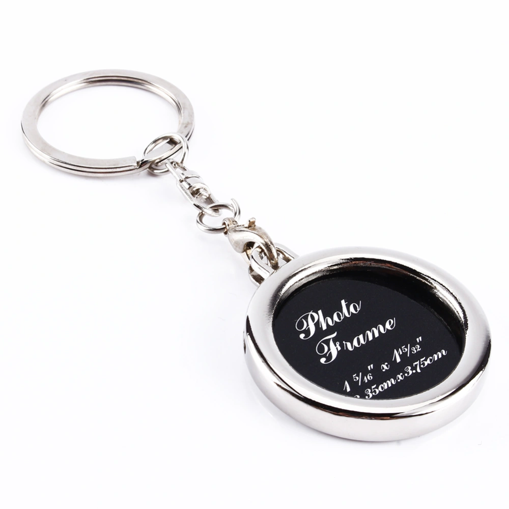 Lovely Mini Creative Metal Alloy Insert Photo Picture Frame Keyring Keychain Gift