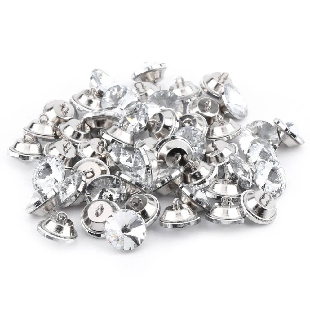 50PCS/LOT Rhinestone Crystal Buttons Sewing Sofa DIY Handmade Craft Decoration 25MM