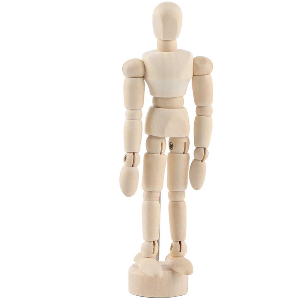 Art Class Wooden Figure Male Manikin Mannequin Wood Movable Model Display Crafts 4.5inch