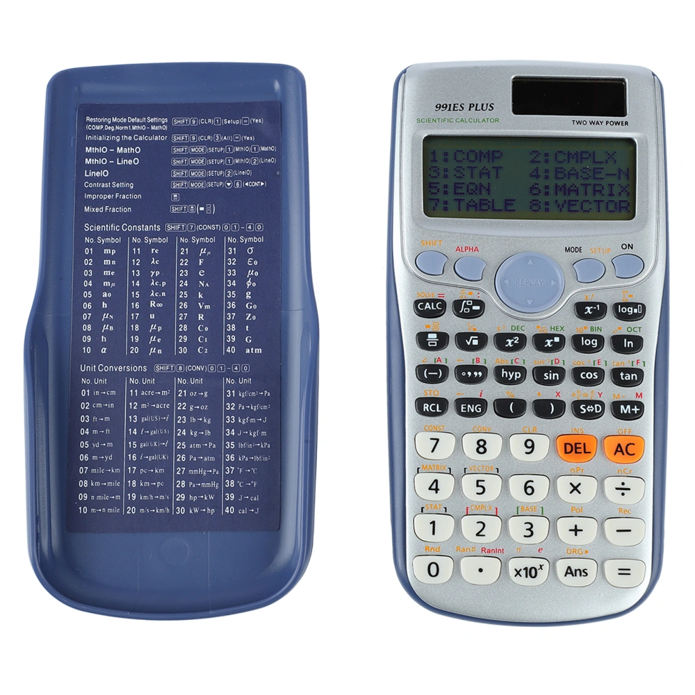 Scientific Calculator with Sliding Cover Clear Buttons Dual Power Supply Multifunction Function Calculator for Students