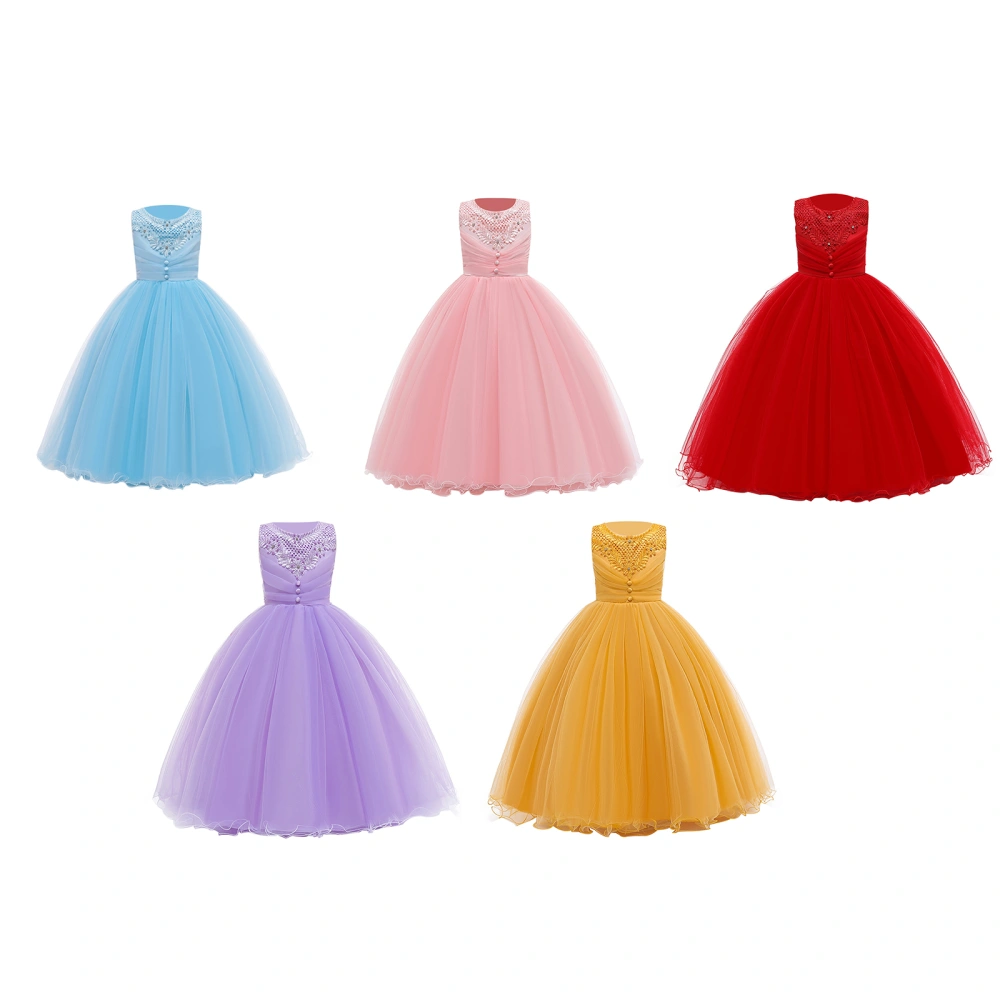 Little Girls Princess Dress, Sleeveless Mesh Formal Dress Bubble Skirt