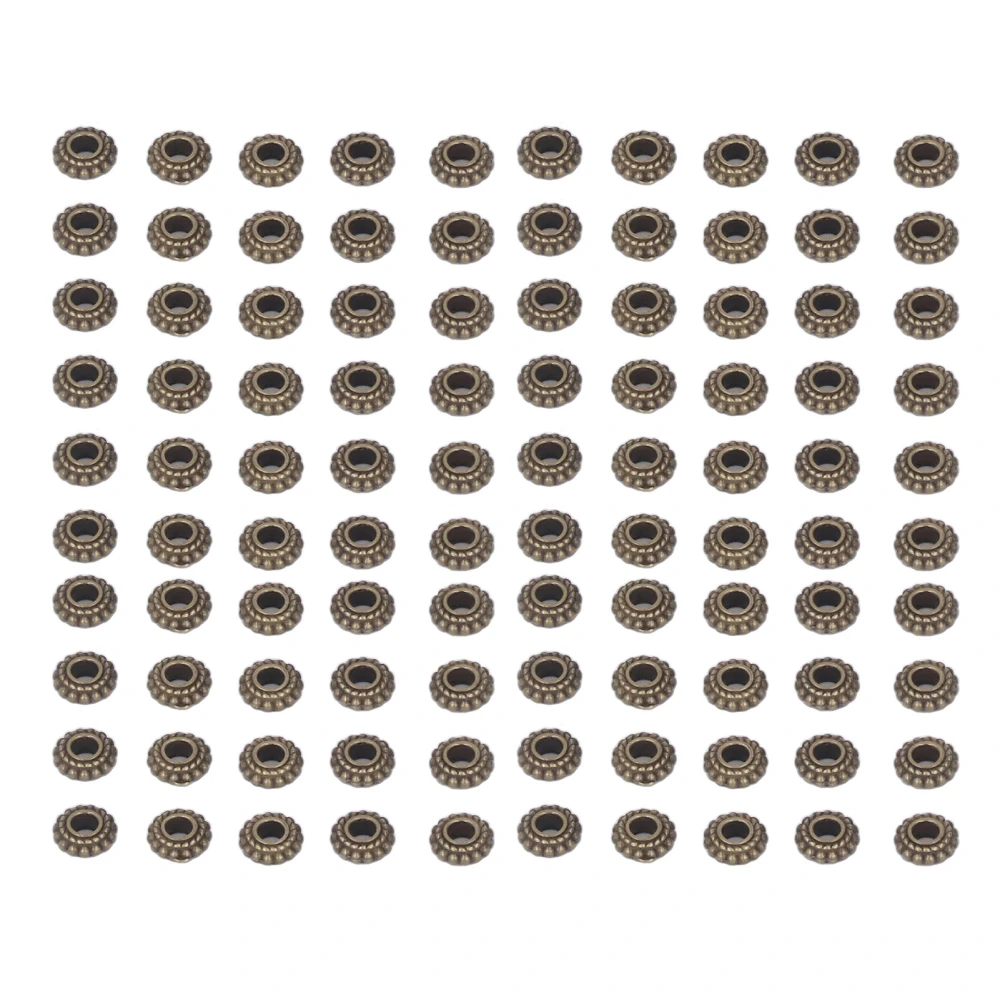 100pcs Antique Bronze Spacer Beads 3mm Hole Diameter DIY Handcraft Zinc Alloy Spacer Beads for Pendants Jewelry