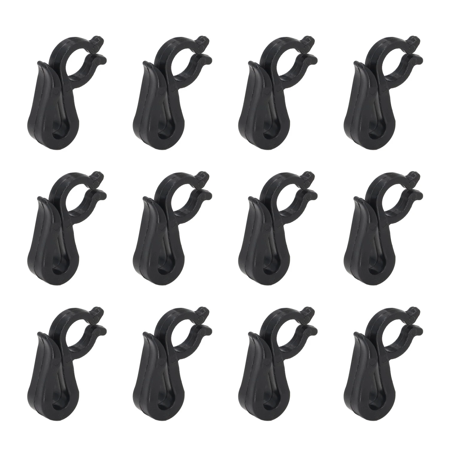 120 Pcs Christmas Light Clips Reusable Waterproof Plastic Outdoor Hanging Christmas Light Clips Holiday Party Decoration Black