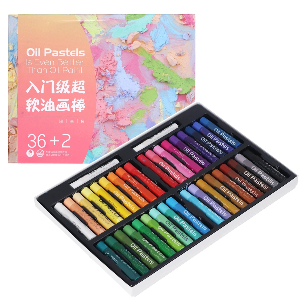 Oil Pastels Set Washable Soft Heavy Color DIY Oil Pastels Set for Art Painting Blending for Artists Beginners 36 Colors