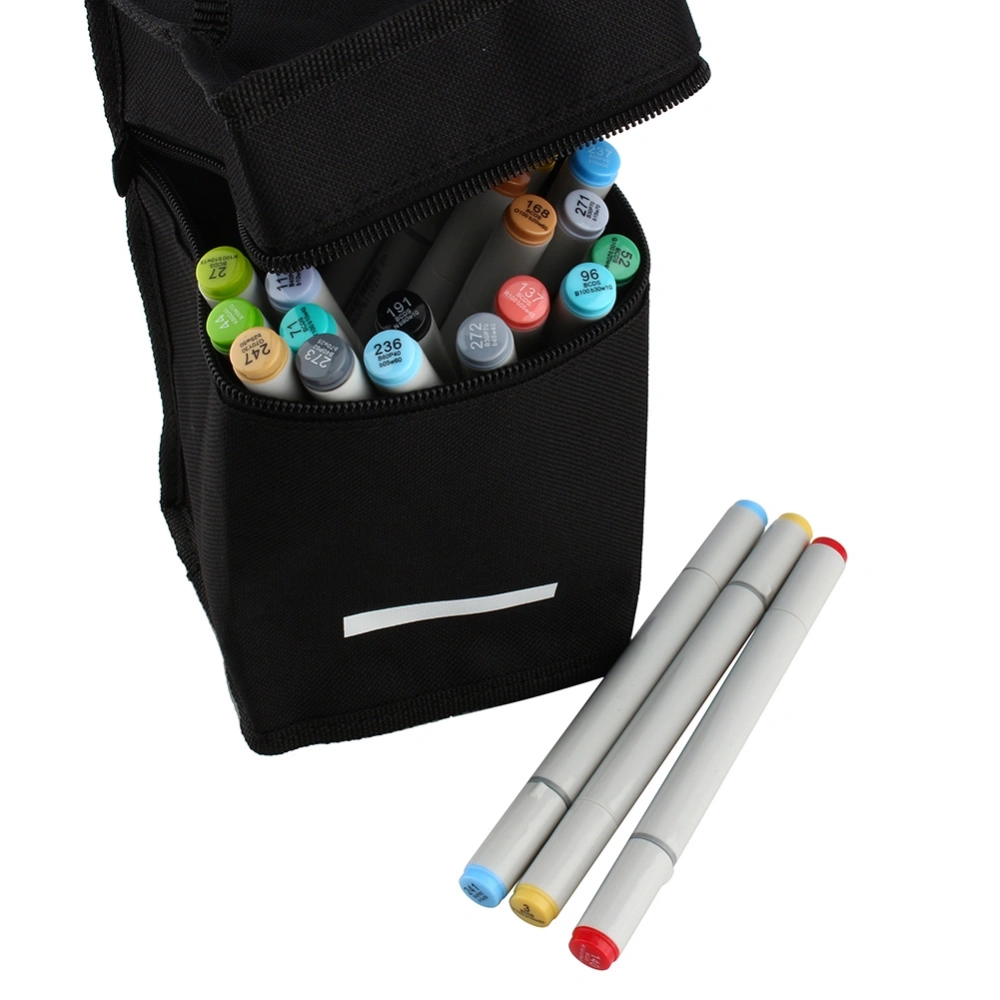 48 Colors Double Sided Markers Sketch Marker Pen Sketch Set Black Pencil Bag Artist Necessary