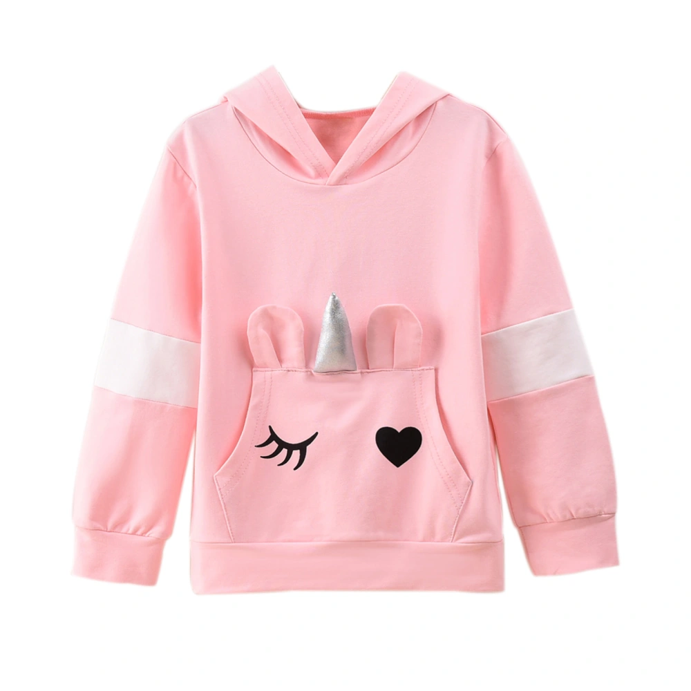 Little Girls Casual Hoodie, Long Sleeve Hooded Tops Children Clothes