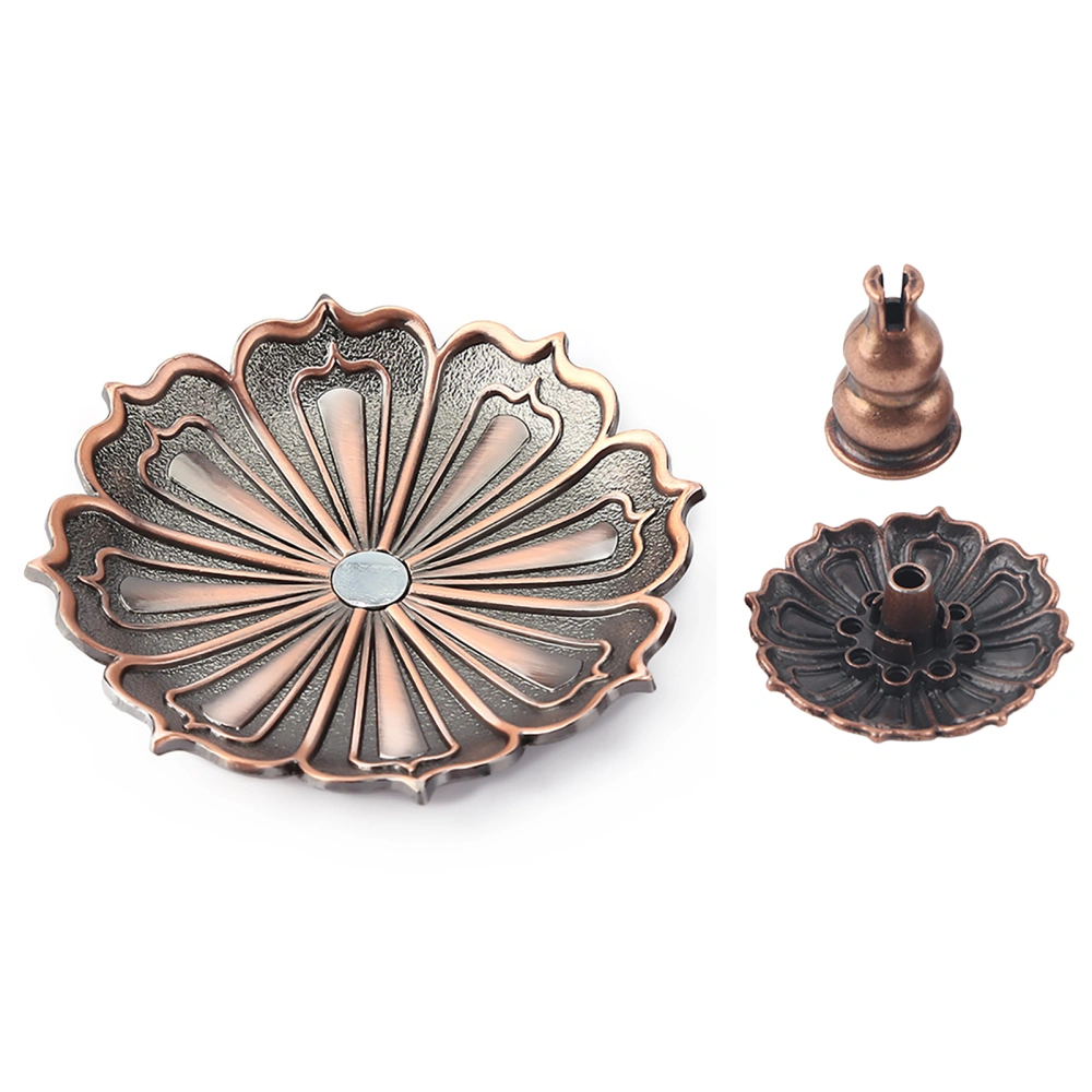 Copper Censer Plate Incense Tray Lotus Flower Modeling Incense Burner Holder