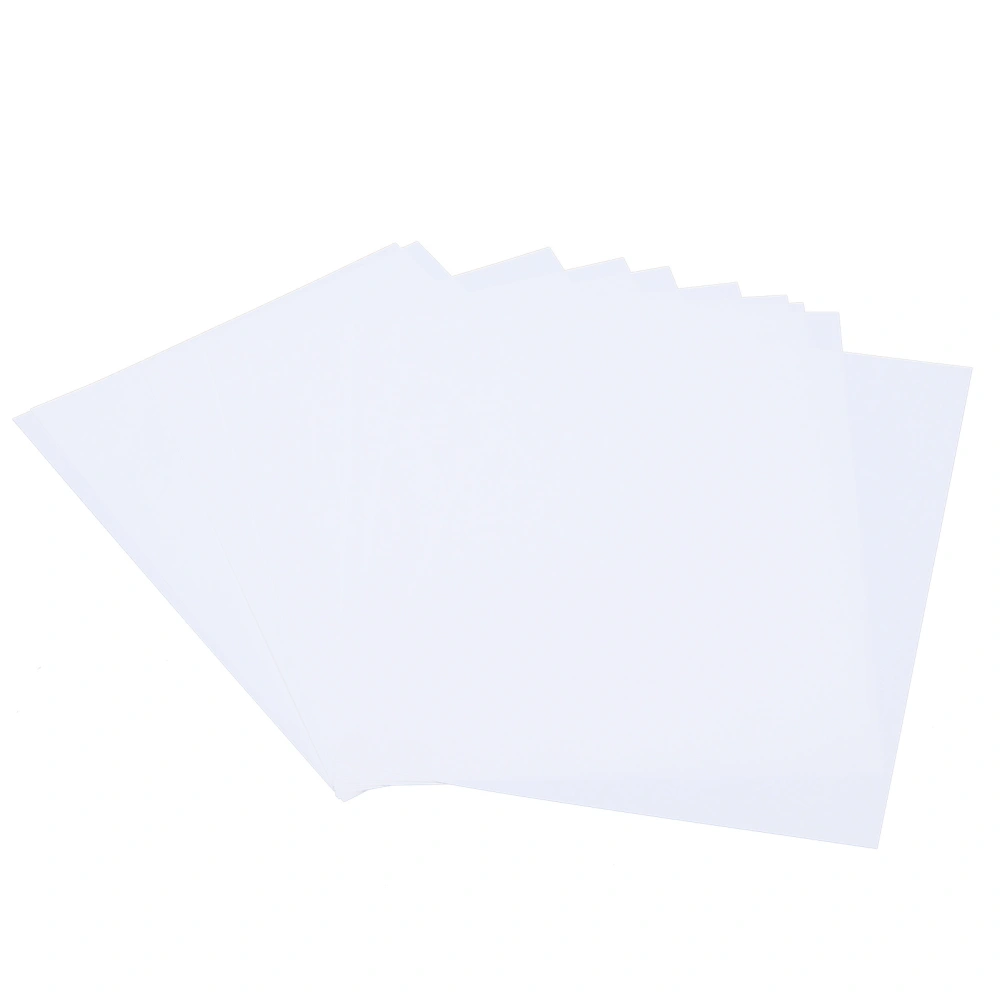 10Pcs Shrink Sheet BOPS Heat Shrinkable Film DoubleSided Printing HandPainted Accessories(White )