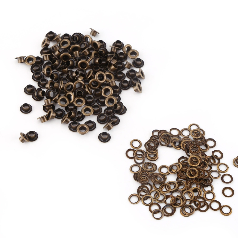 Eyelets with Washer for Shoes Belts Bags Leather Pack of 100 pcs(Inner Diameter 6mm)