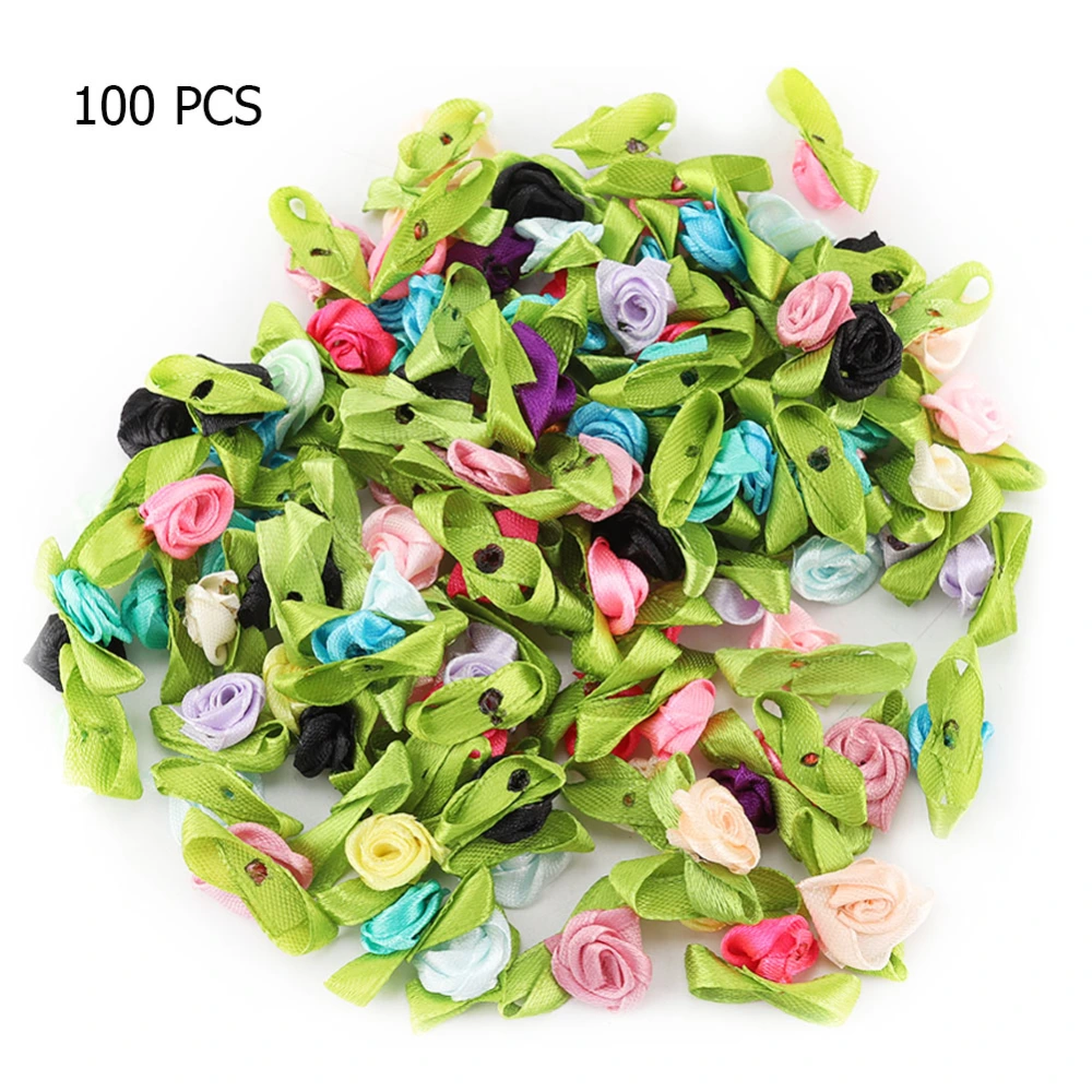 100pcs Artificial Plastic Flower DIY Garland Woven Accessories Home Wedding Decor (1#)