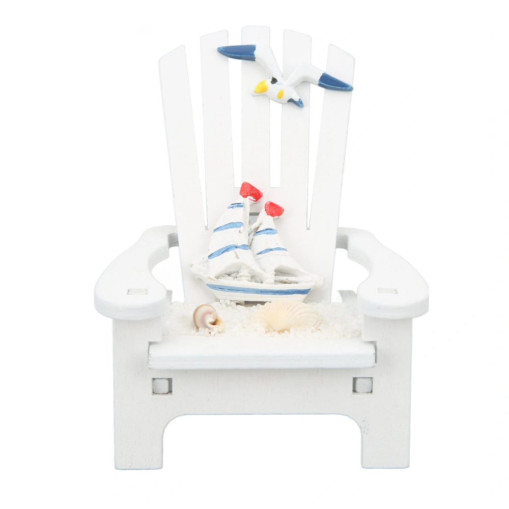 Mini Beach Chairs Ornaments Exquisite Design Marine Ambience Beach Chairs Sailboat Ornament for Home Office Bathroom