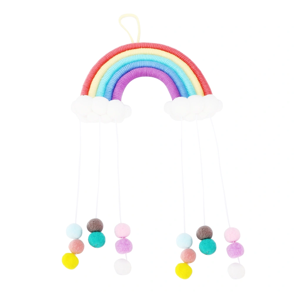 Rainbow Wall Decor Hand‑Made Weaving Ornament No Peculiar Smell Door Hanger for Home Decoration