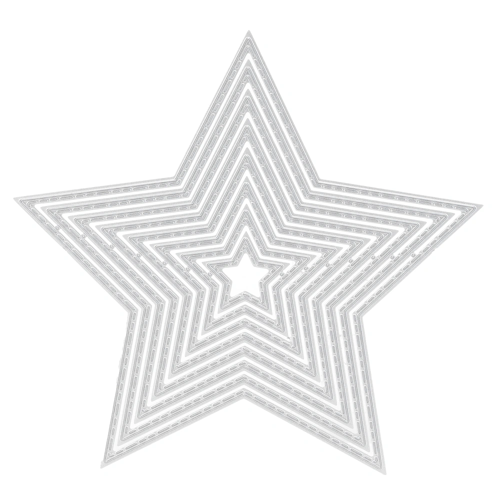 Metal Cutting Die Fivepointed Star Shape Emboss Stencil Album Decorative Etched Dies for DIY Craft Paper Card Making