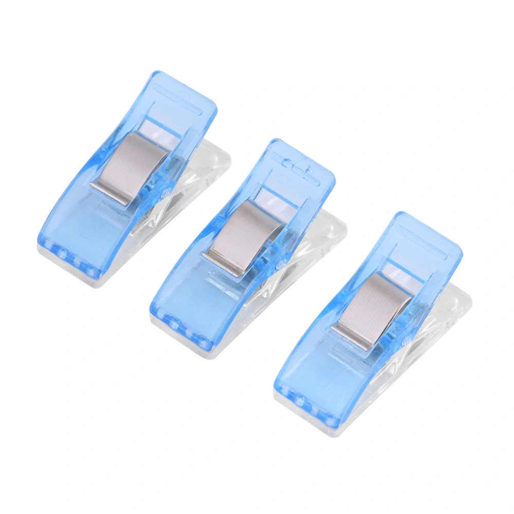 20pcs Plastic Clip For Quilting Sewing Knitting Fabric Binding Needlework Clamp (Blue)