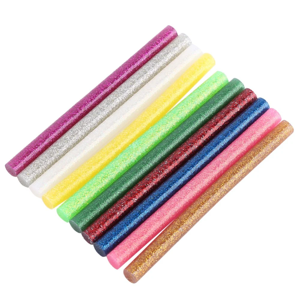 10pcs Mix Color Hot Melt Glue Stick Adhesive Sticks Kit Craft Attaching DIY Tools