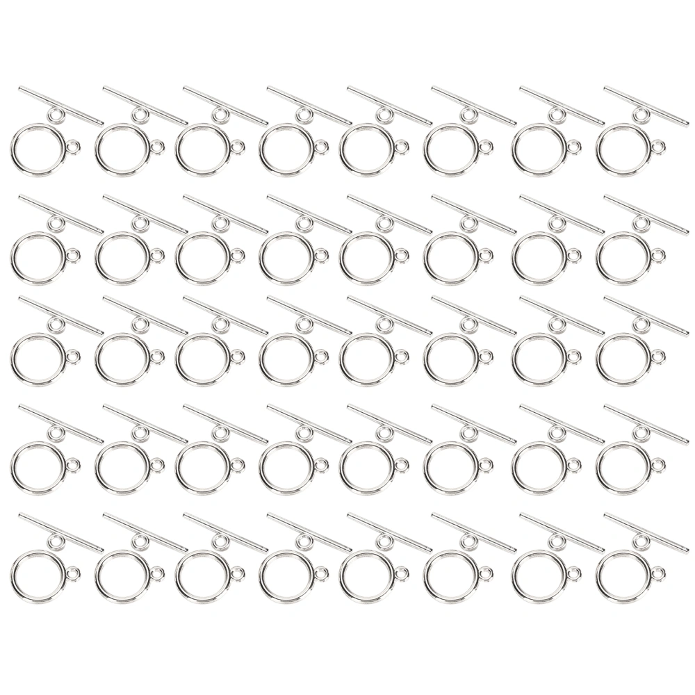 40 Sets Alloy OT Buckle DIY Ornaments Bracelet Necklace Accessories Jewelry Making SuppliesSilver