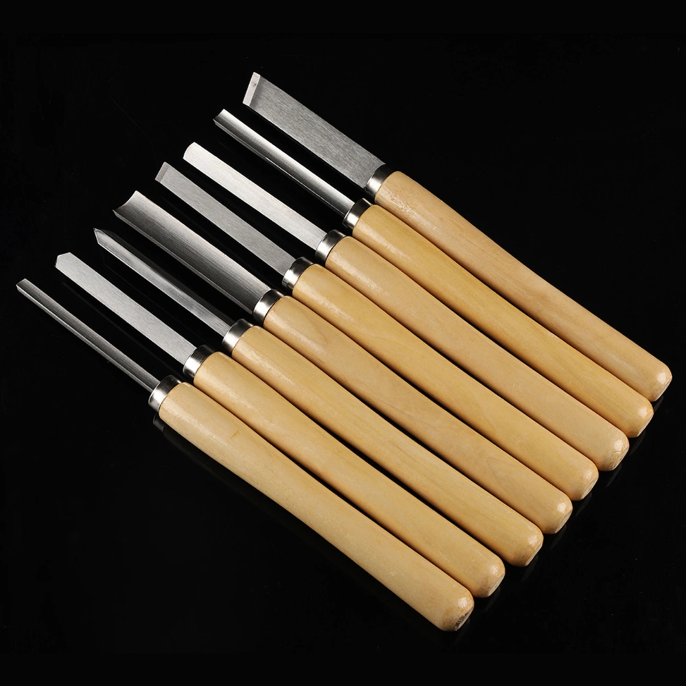 8pcs/set Wood Lathe Chisel Set Turning Tools Woodworking Gouge Skew Parting