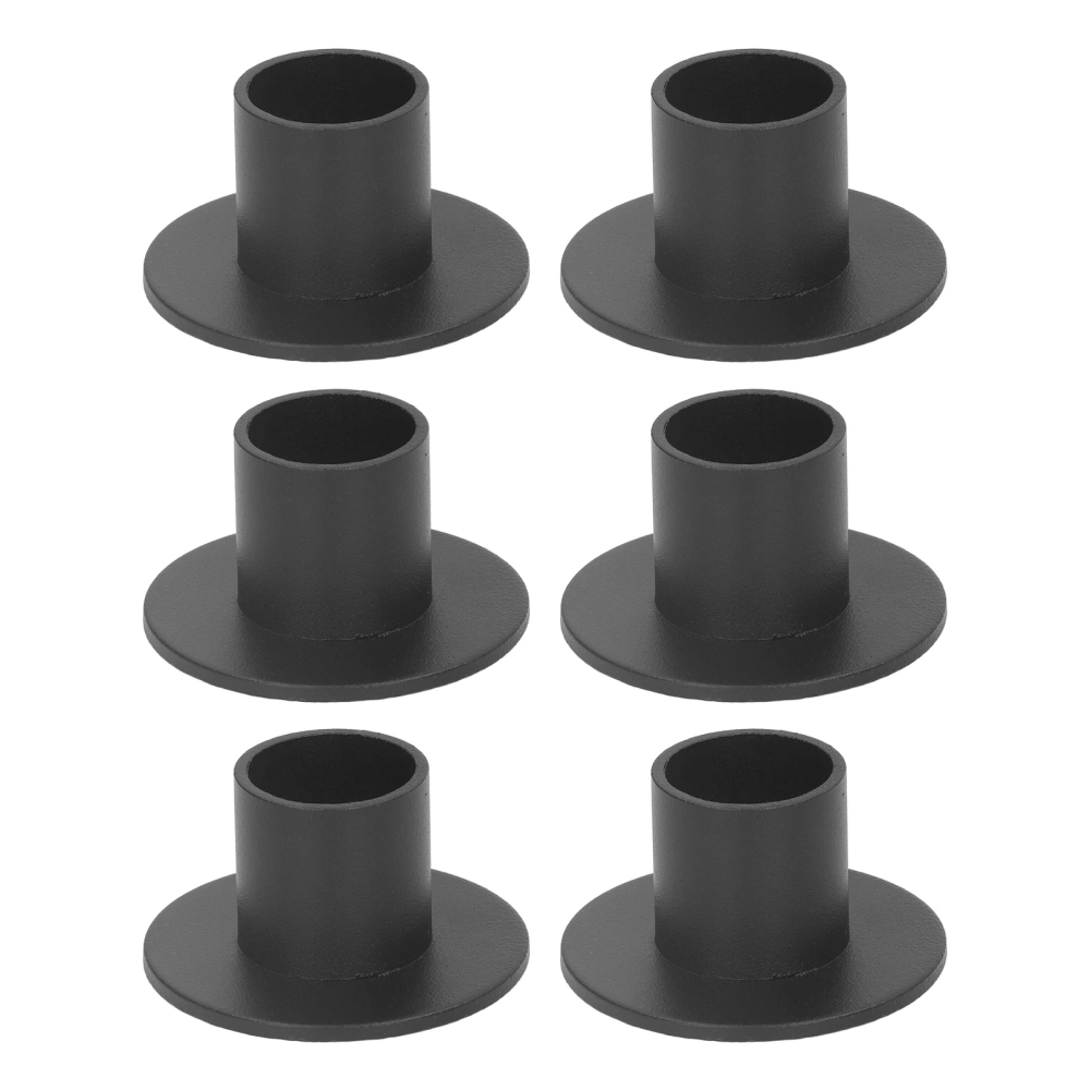 6Pcs Black Taper Candle Holder Matte Candle Candlestick Holder Stand for Home Decoration Wedding