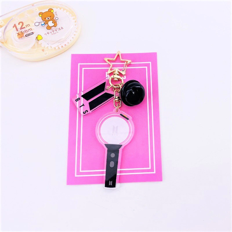 Key Chains Lightweight Portable Cute Bell Style Acrylic Attractive Decorative Key Chains Pendant for Boy Girl Type1